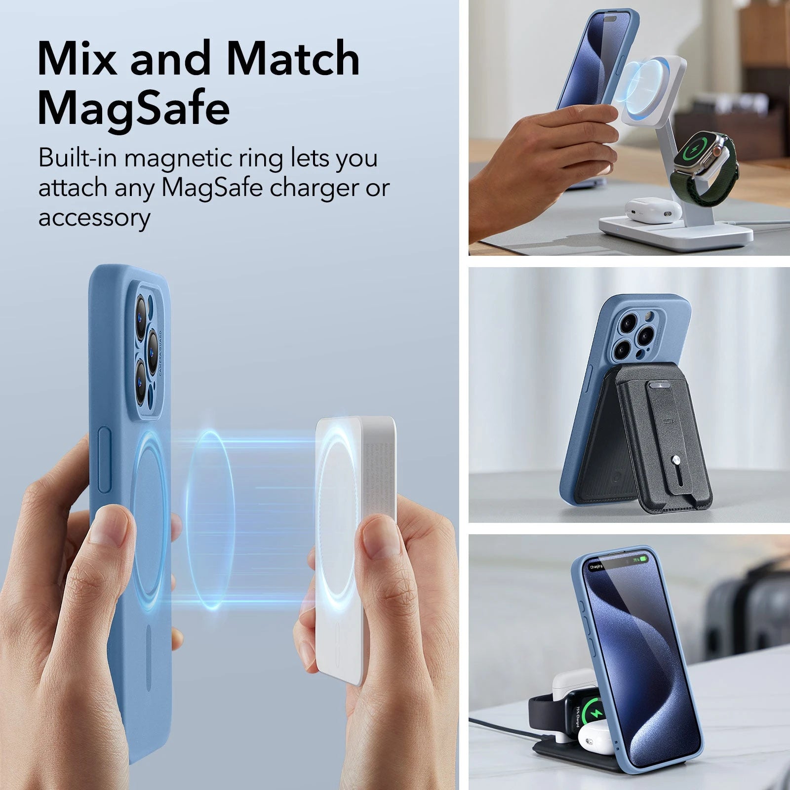 iPhone 15 Pro Max Cloud Soft Case (HaloLock) - Light Blue ESR ESR