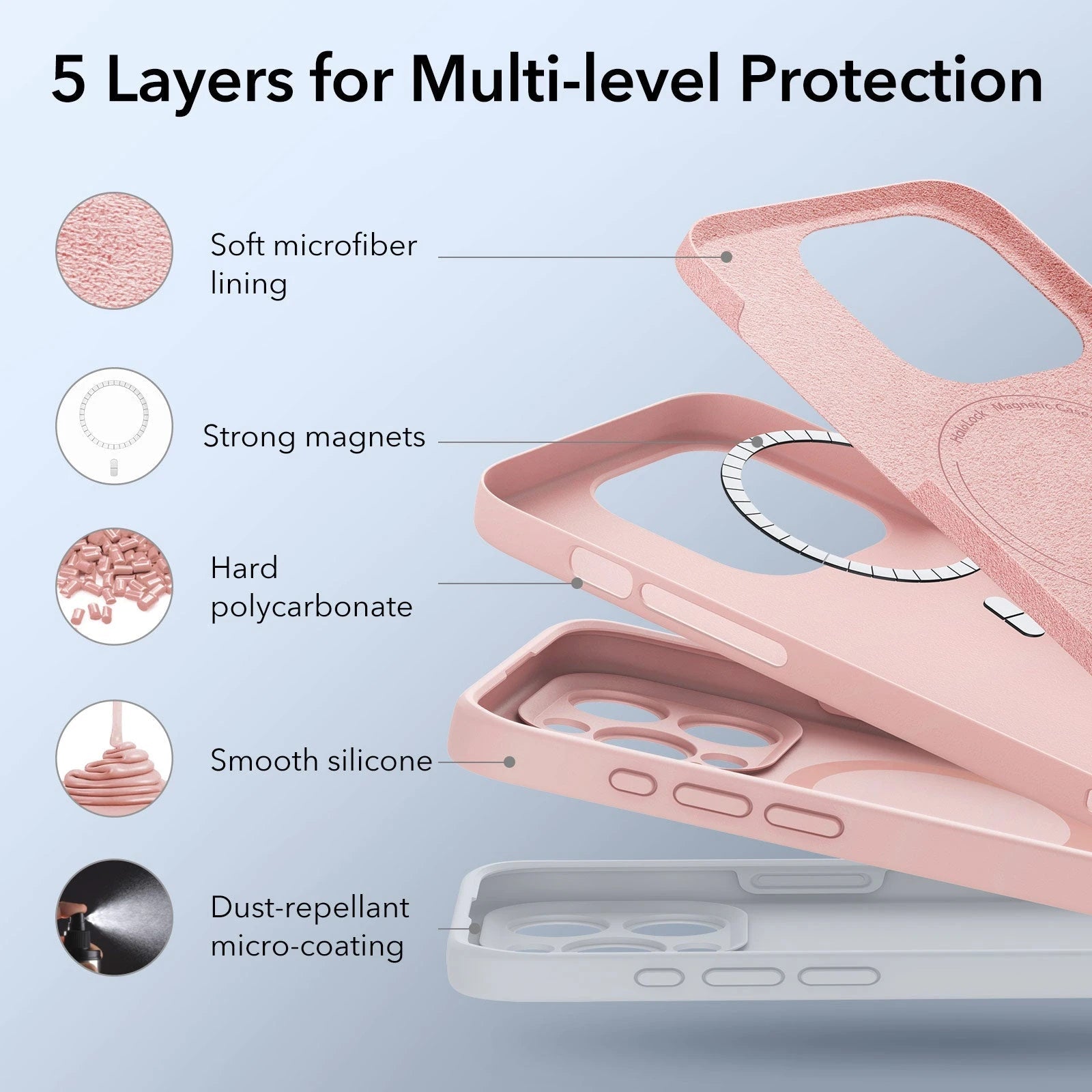 iPhone 15 Pro Max Cloud Soft Case (HaloLock) - Pink ESR ESR