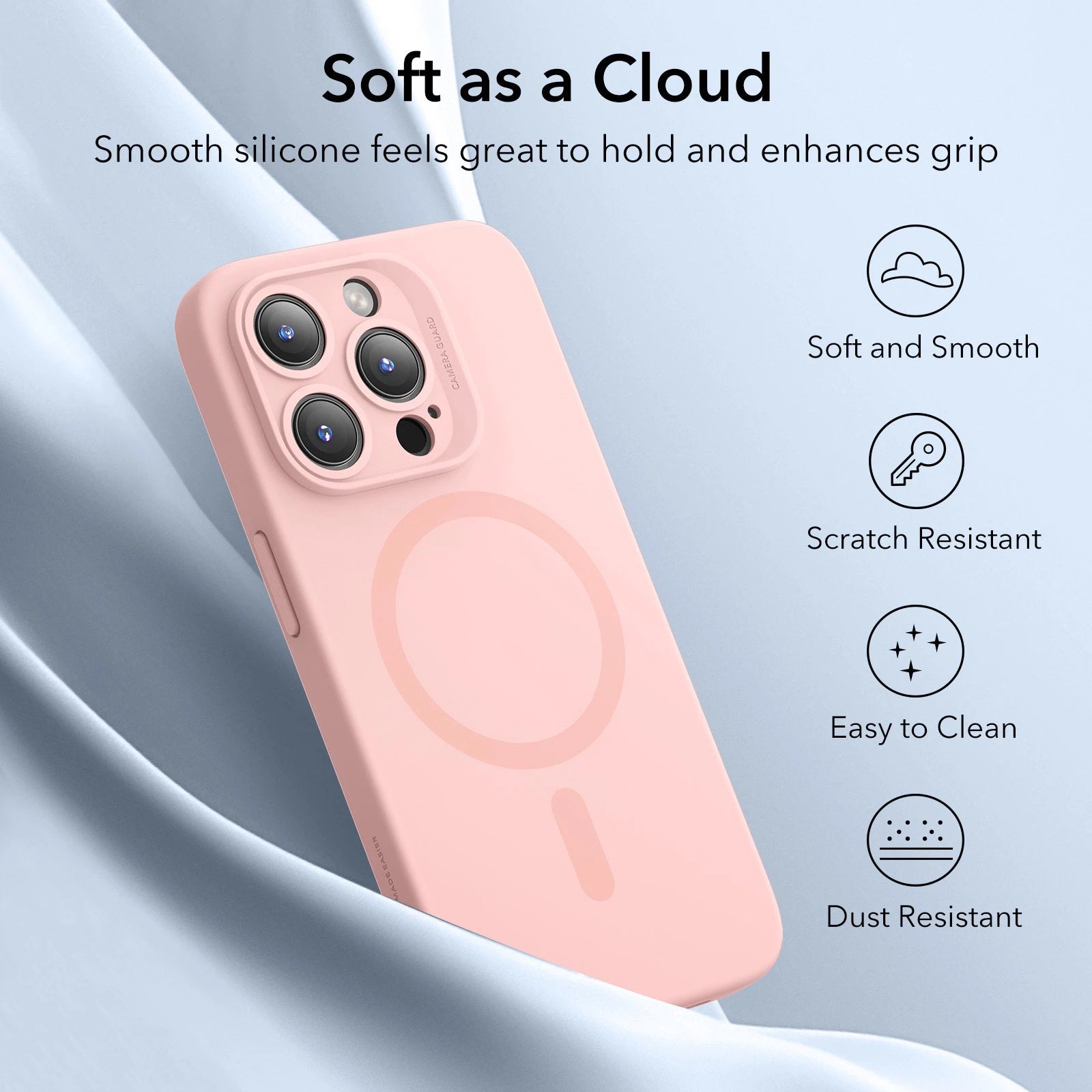 iPhone 15 Pro Max Cloud Soft Case (HaloLock) - Pink ESR ESR