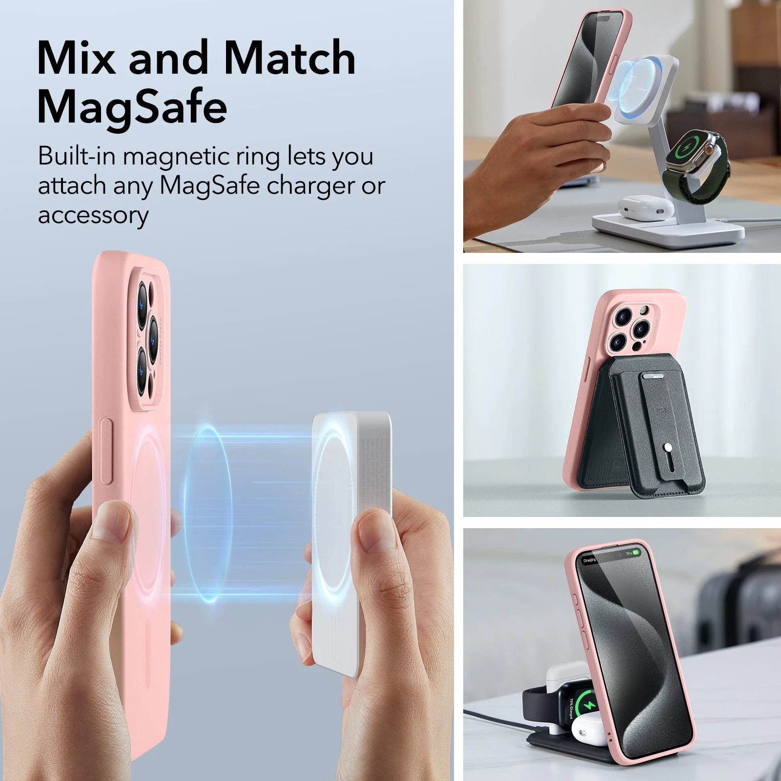 iPhone 15 Pro Max Cloud Soft Case (HaloLock) - Pink ESR ESR