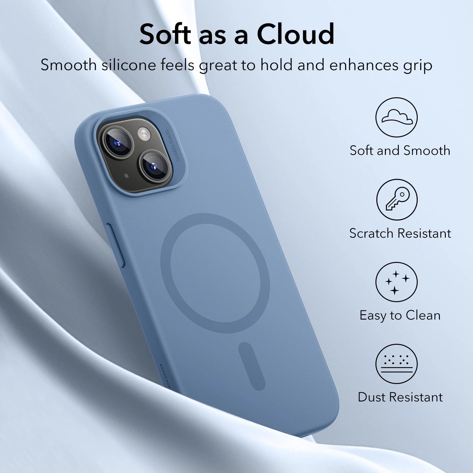 iPhone 15 Cloud Soft Case (HaloLock) - Light Blue ESR ESR