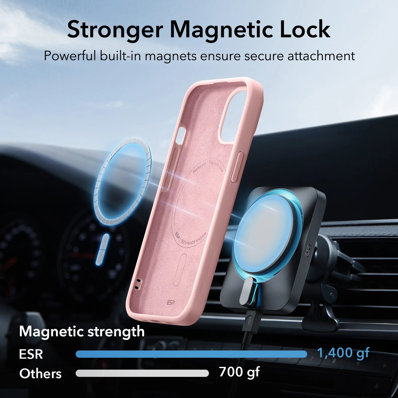 iPhone 15 Cloud Soft Case (HaloLock) - Pink ESR ESR
