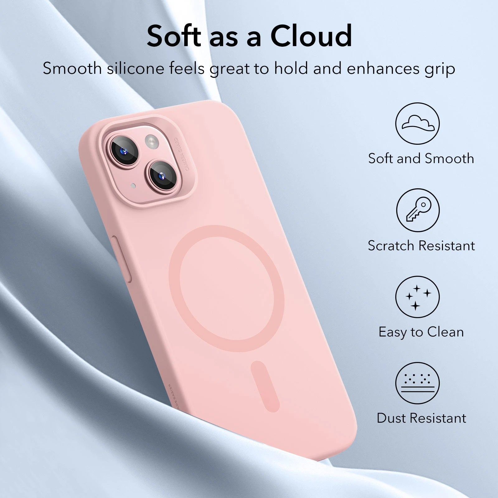iPhone 15 Cloud Soft Case (HaloLock) - Pink ESR ESR