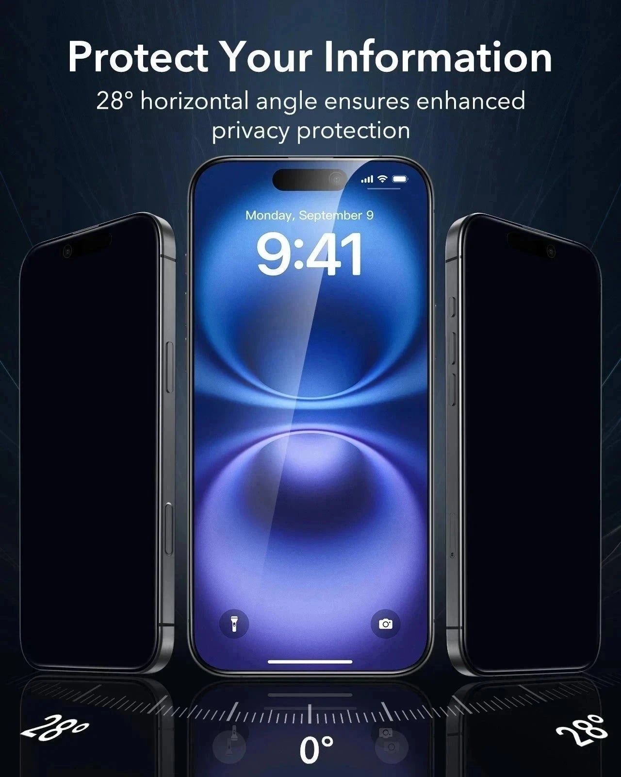 iPhone 16 Classic Hybrid Magnetic Case (Camera Control) & Privacy Screen Protector Bundle - Clear ESR ESR