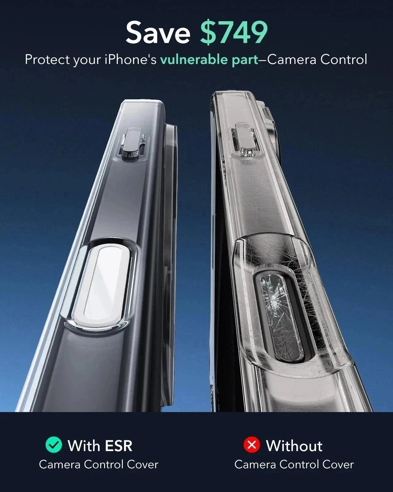 iPhone 16 Classic Hybrid Magnetic Case (Camera Control) & Screen Protection Bundle - Clear ESR ESR