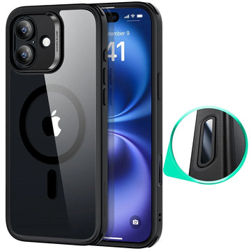 iPhone 16 HaloLock Classic Hybrid Case (Camera Control) - Clear Black ESR ESR