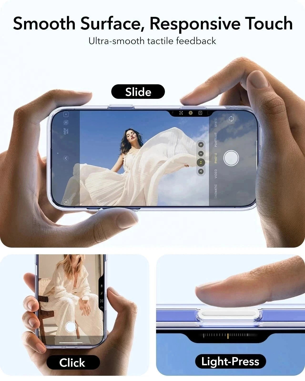 iPhone 16 Plus HaloLock Classic Hybrid Case Protection Bundle (Camera Control, Stash Stand) - Clear ESR ESR