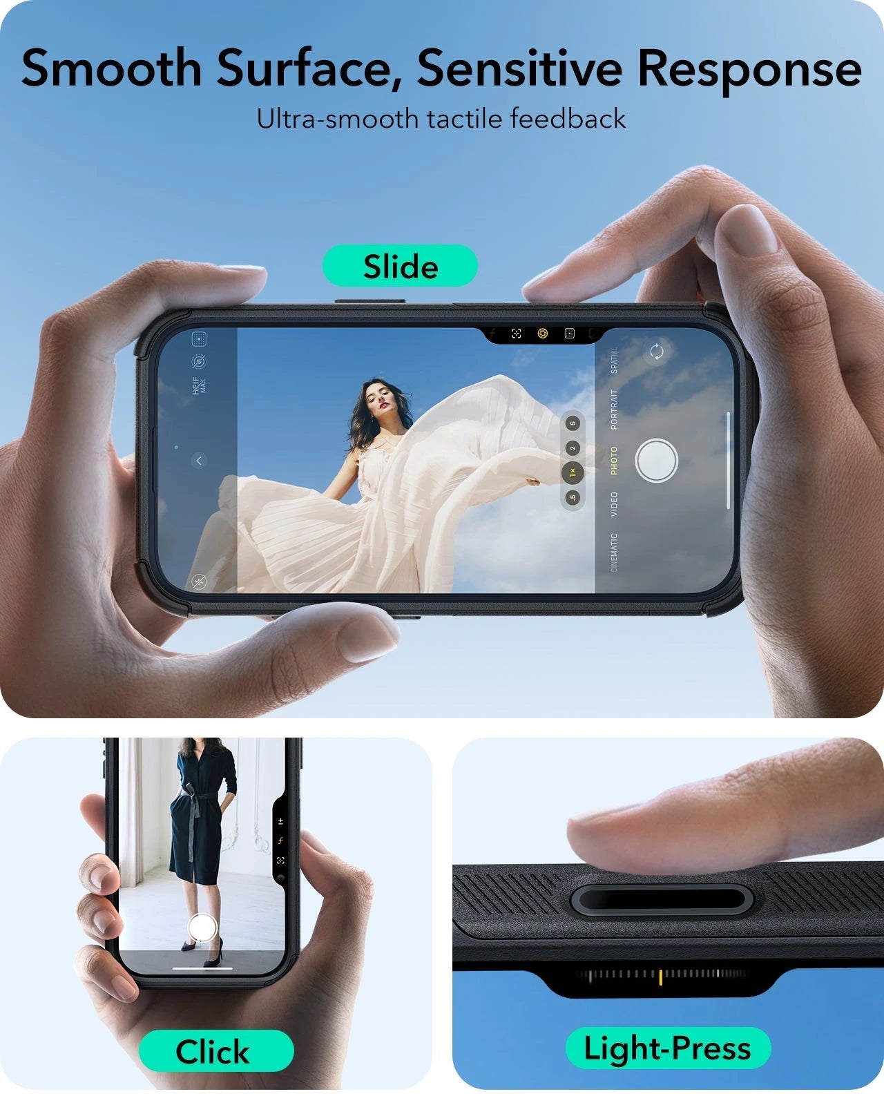 iPhone 16 Plus Cyber Tough Magnetic Case (Camera Control, Stash Stand) - Black ESR ESR
