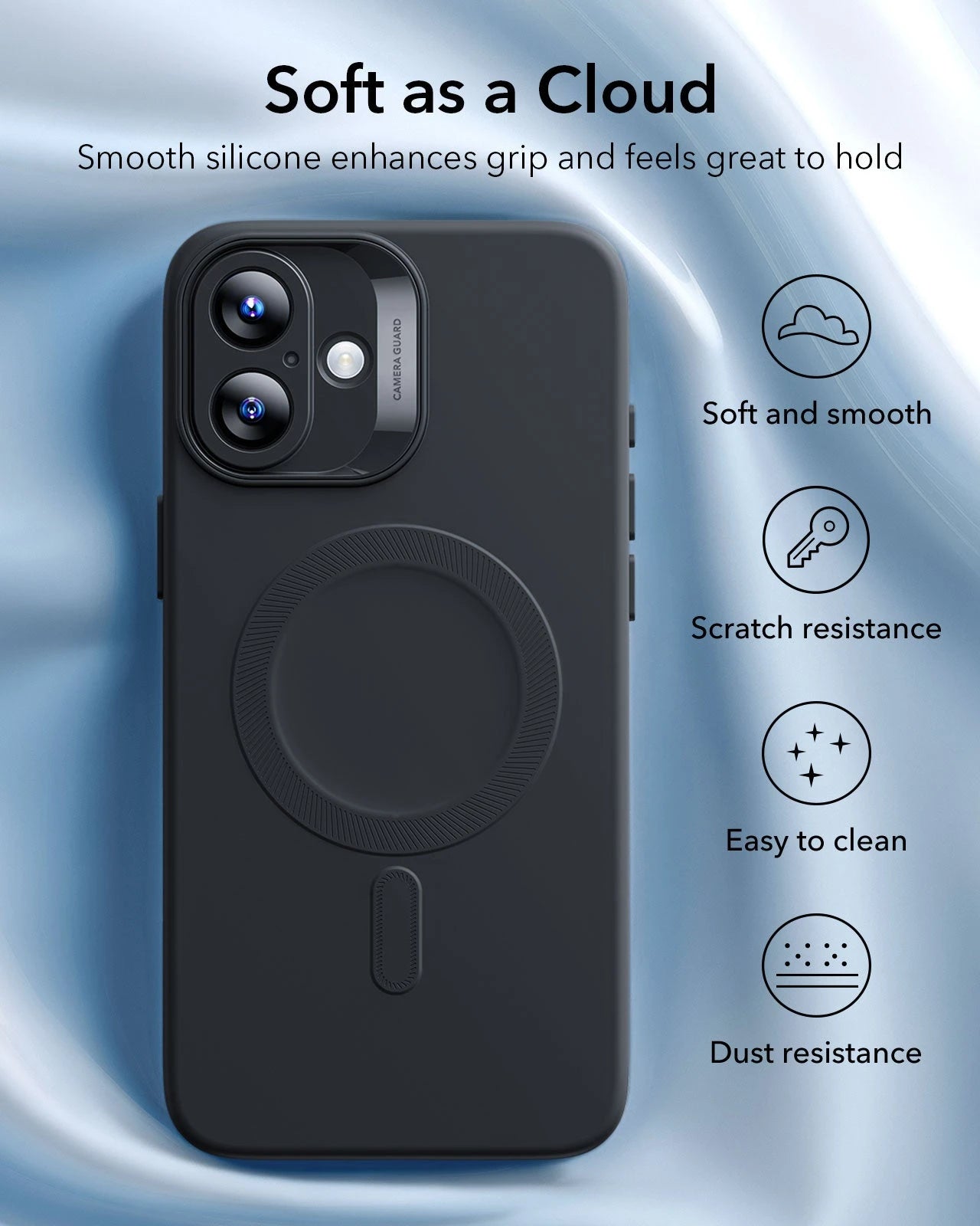 iPhone 16 Plus Cloud Soft Magnetic Case (Camera Control) - Black ESR ESR