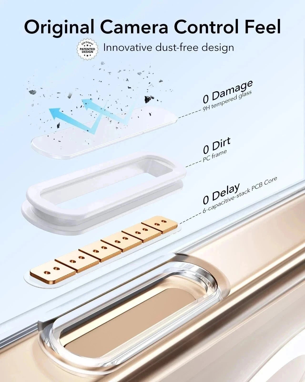 iPhone 16 Pro HaloLock Classic Hybrid Case Protection Bundle (Camera Control, Stash Stand) - Clear ESR ESR