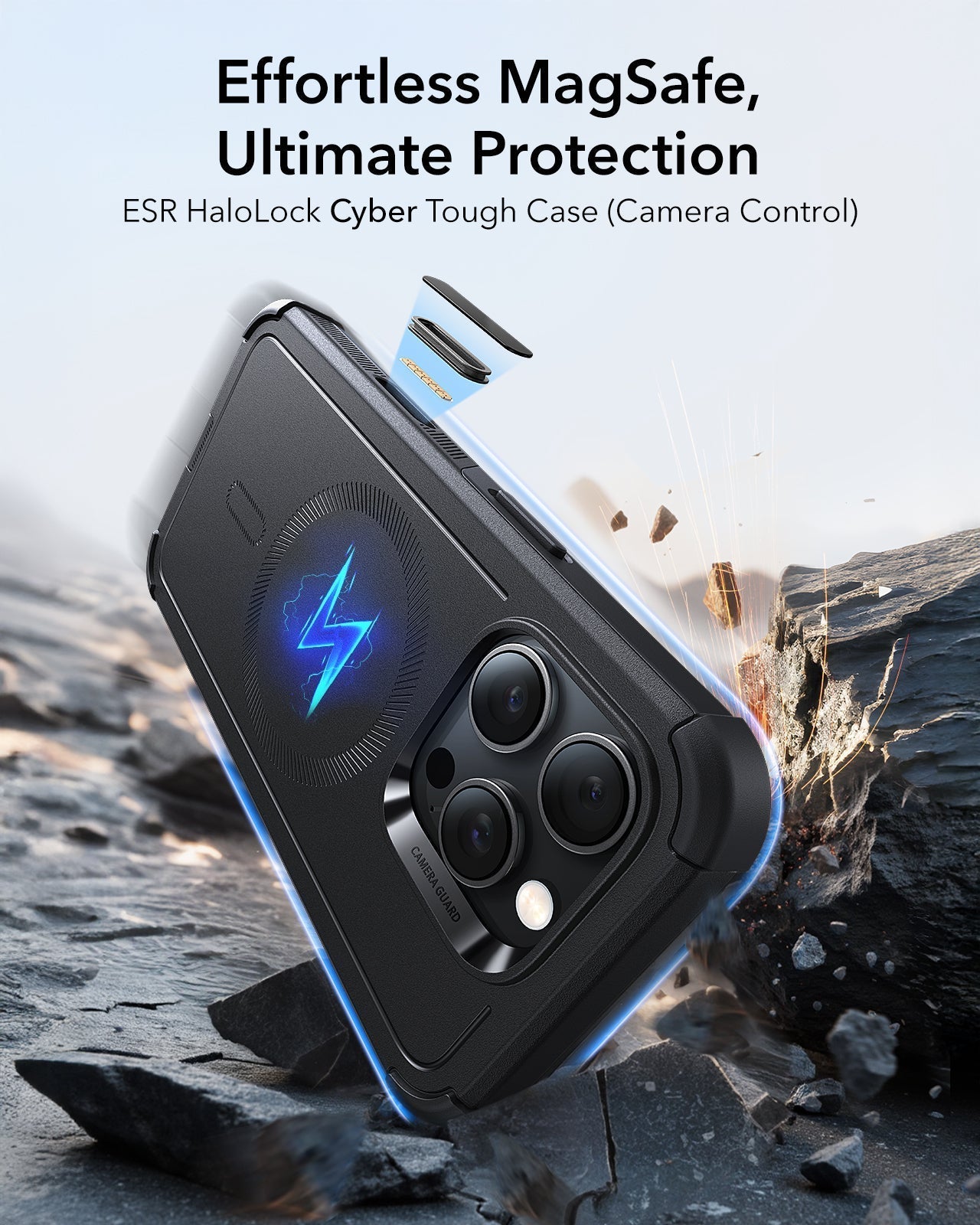 iPhone 16 Pro Cyber Tough Magnetic Case (Camera Control) - Black ESR ESR