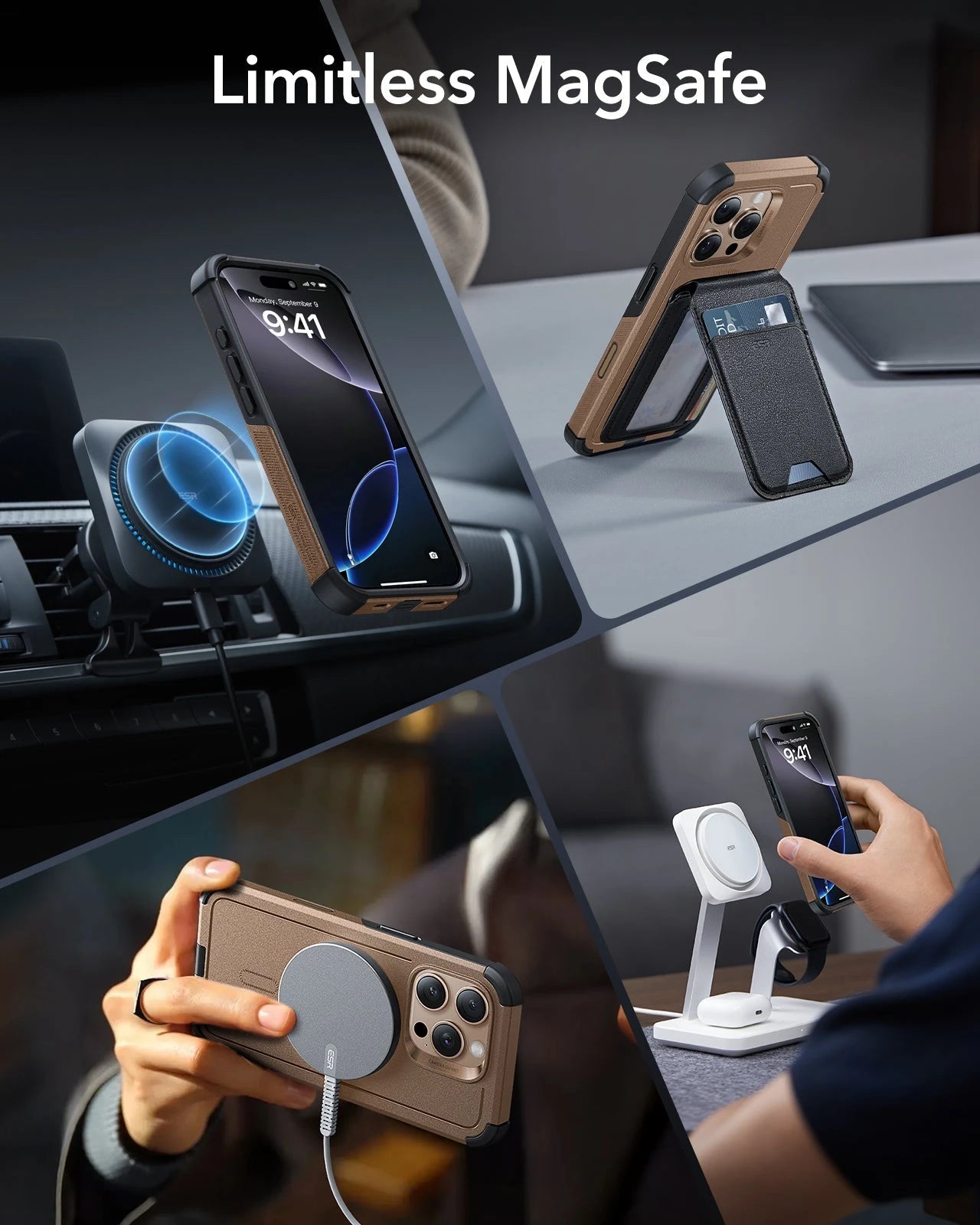 iPhone 16 Pro Cyber Tough Magnetic Case (Camera Control) - Desert Titanium ESR ESR