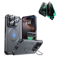 iPhone 16 Pro Cyber Tough Magnetic Case Privacy Protection Bundle (Camera Control, Stash Stand) - Grey ESR ESR