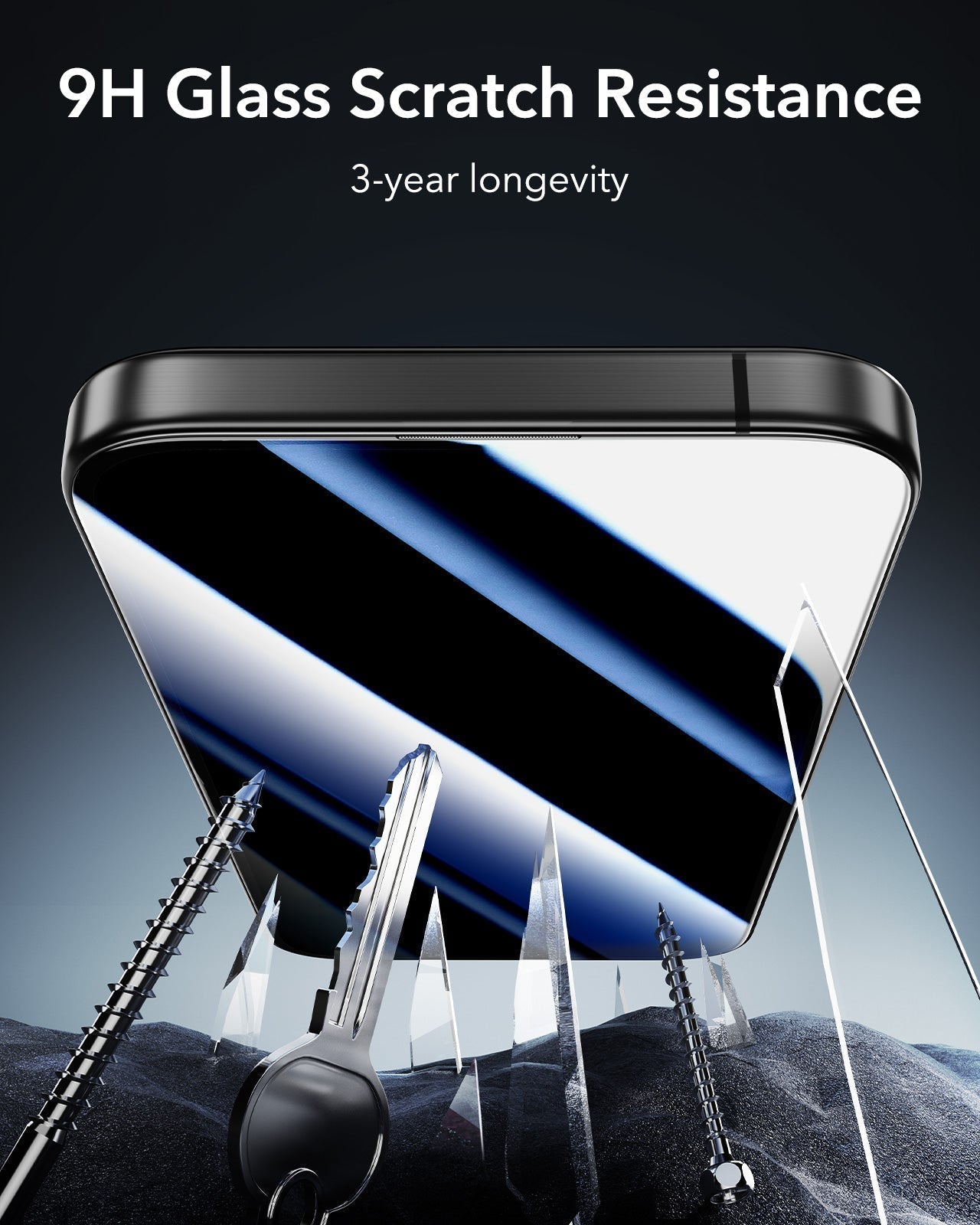 iPhone 16 Pro Cyber Tough Magnetic Case Privacy Protection Bundle (Camera Control, Stash Stand) - Black ESR ESR