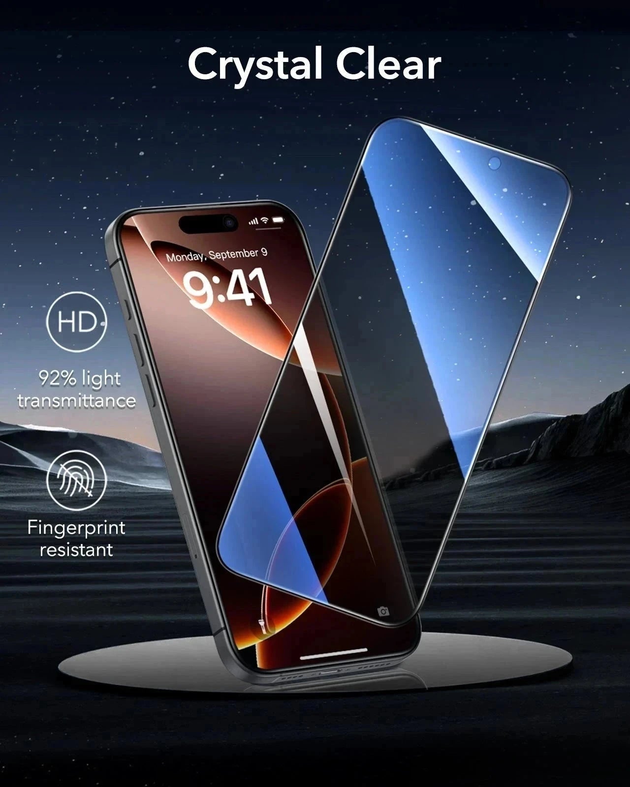 iPhone 16 Pro Cyber Tough Magnetic Case Privacy Protection Bundle (Camera Control, Stash Stand) - Black ESR ESR