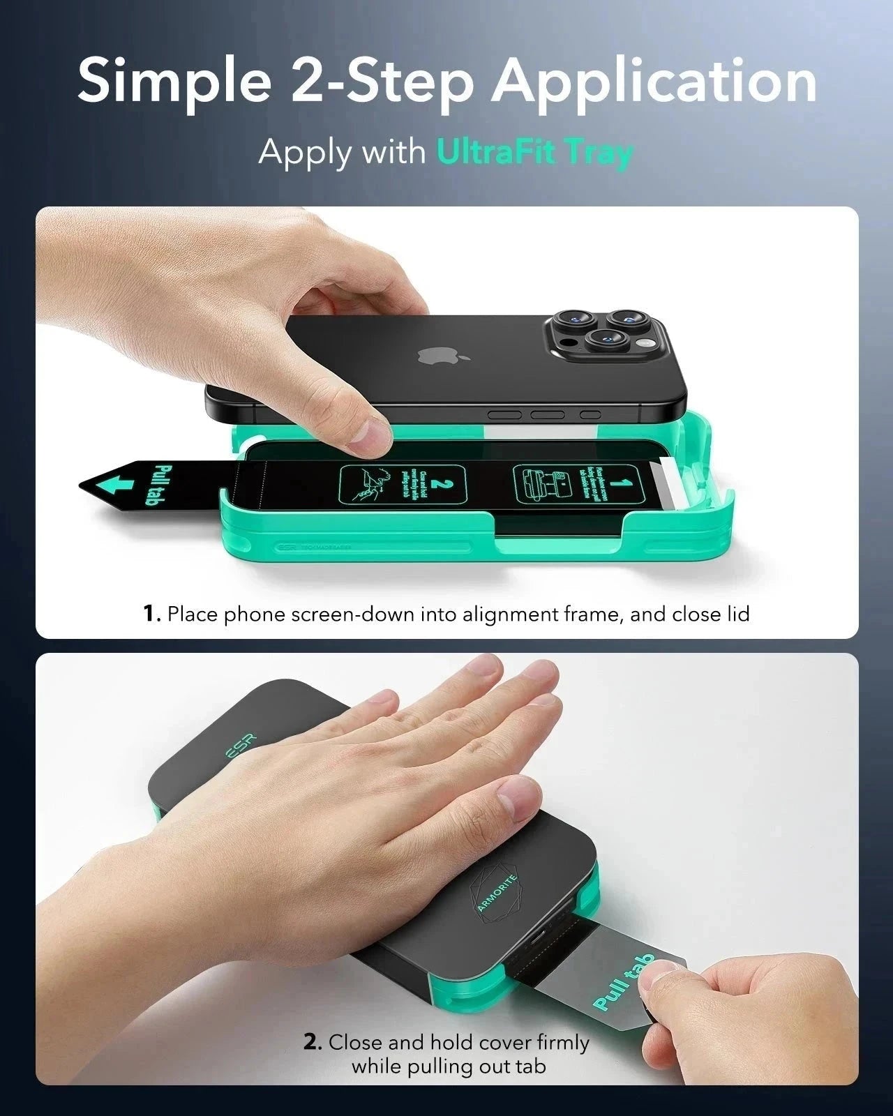 iPhone 16 Pro Cyber Tough Magnetic Case Privacy Protection Bundle (Camera Control, Stash Stand) - Black ESR ESR