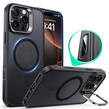 iPhone 16 Pro HaloLock Classic Hybrid Case (Camera Control, Stash Stand) - Frosted Black ESR ESR