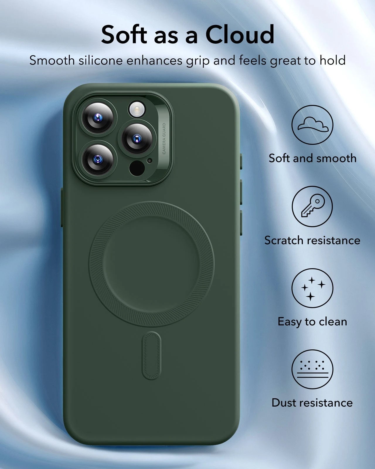 iPhone 16 Pro Cloud Soft Magnetic Case (Camera Control) - Green ESR ESR