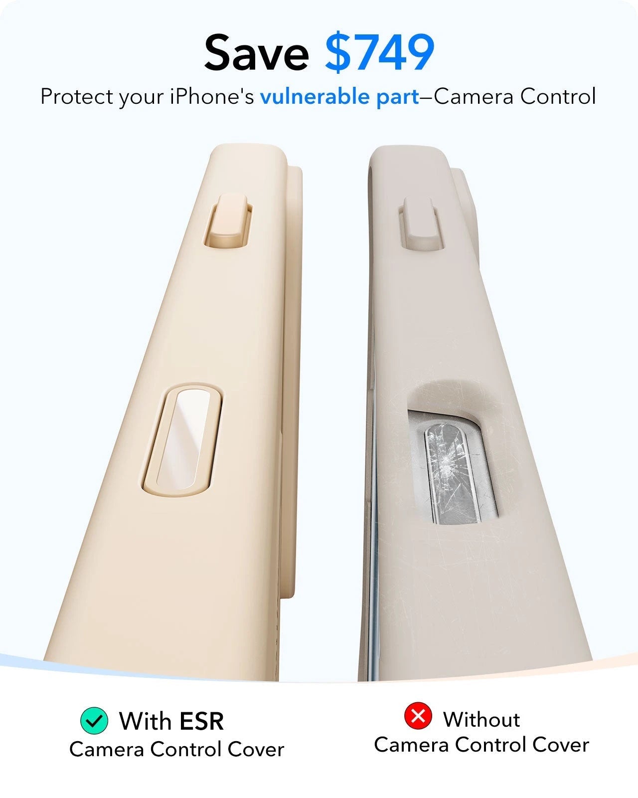 iPhone 16 Pro Cloud Soft Magnetic Case (Camera Control) - Light Tan ESR ESR