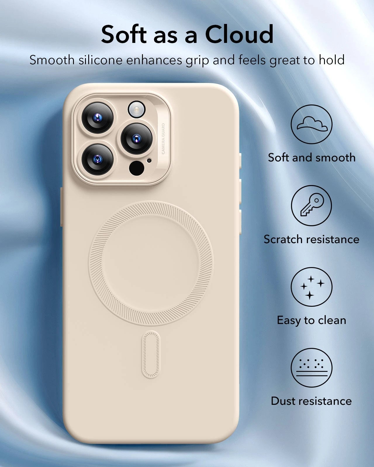 iPhone 16 Pro Cloud Soft Magnetic Case (Camera Control) - Light Tan ESR ESR