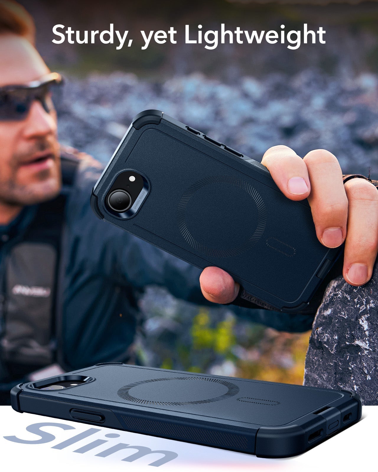 iPhone 16e HaloLock Cyber Tough Case - Dark Blue ESR ESR