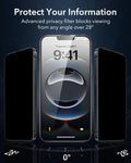 iPhone 16e HaloLock Cyber Tough Case Privacy Protection Bundle - Black - ESR 