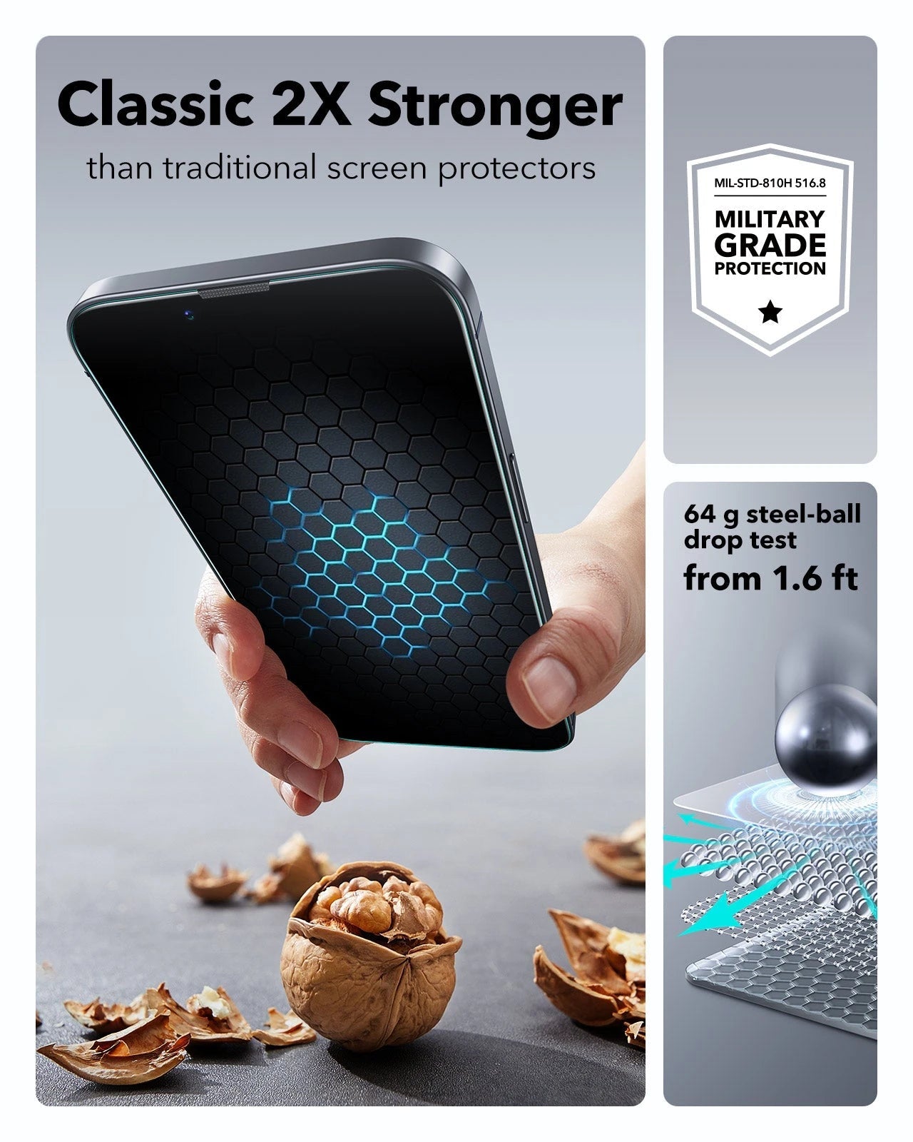 iPhone 16e UltraFit Classic Screen Protector - 3 Pack ESR ESR