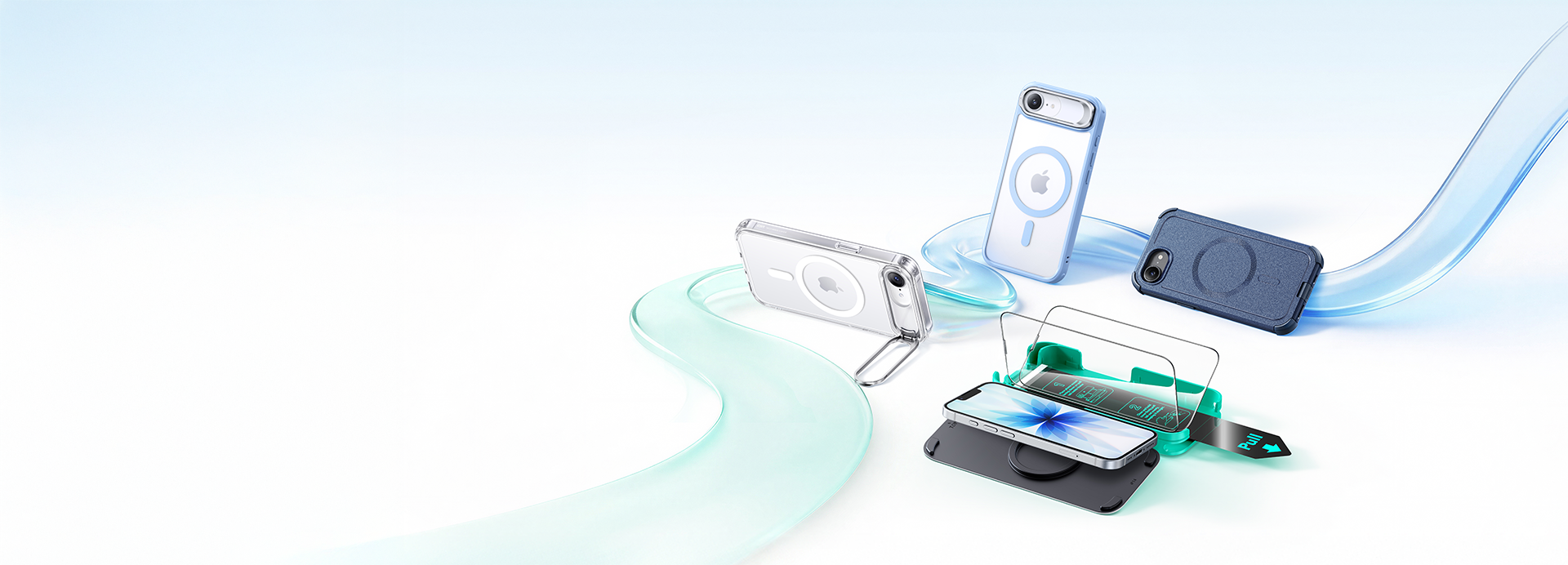 iPhone 17e magsafe case and tempered glass screen protector