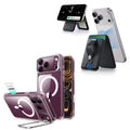 iPhone 18 Pro Classic Hybrid Magnetic Case with Camera Control and Flex Stand, Plus Geo Wallet Stand Bundle - Clear