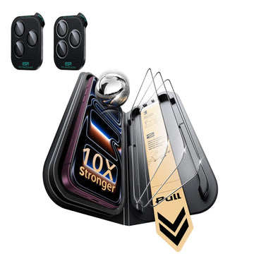 iPhone 18 Pro Corning Glass Screen Protector with individual Camera Lens Protector 3 Pack