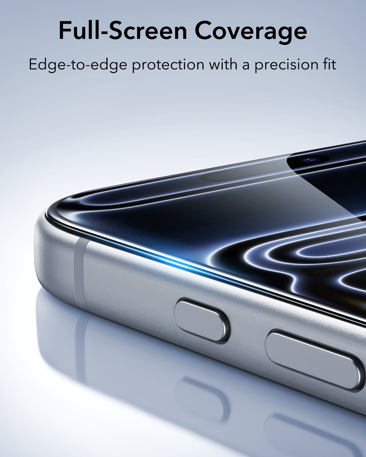 ESR iPhone 18 Pro Tempered Glass Screen Protector Full-Screen Coverage