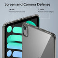 ipad mini 7 mini 6 clear case with raised edges for screen and camera defense