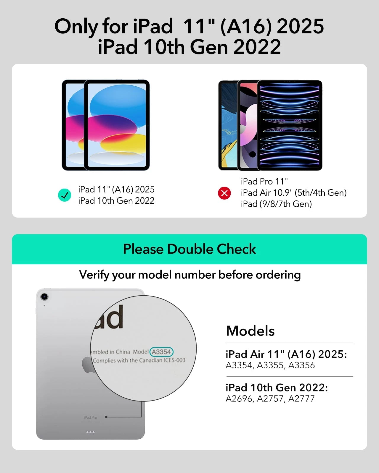 iPad 11" (A16, 2025) Rebound Magnetic Keyboard Case - US Layout-Black ESR ESR