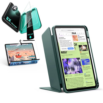 iPad 11" (A16, 2025) Flip Transformation Bundle - Green ESR ESR