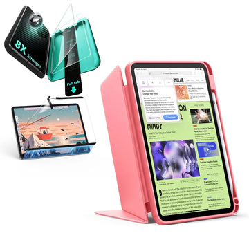 iPad 11" (A16, 2025) Flip Transformation Bundle - Red ESR ESR