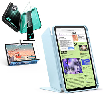 iPad 11" (A16, 2025) Flip Transformation Bundle - Sky Blue ESR ESR