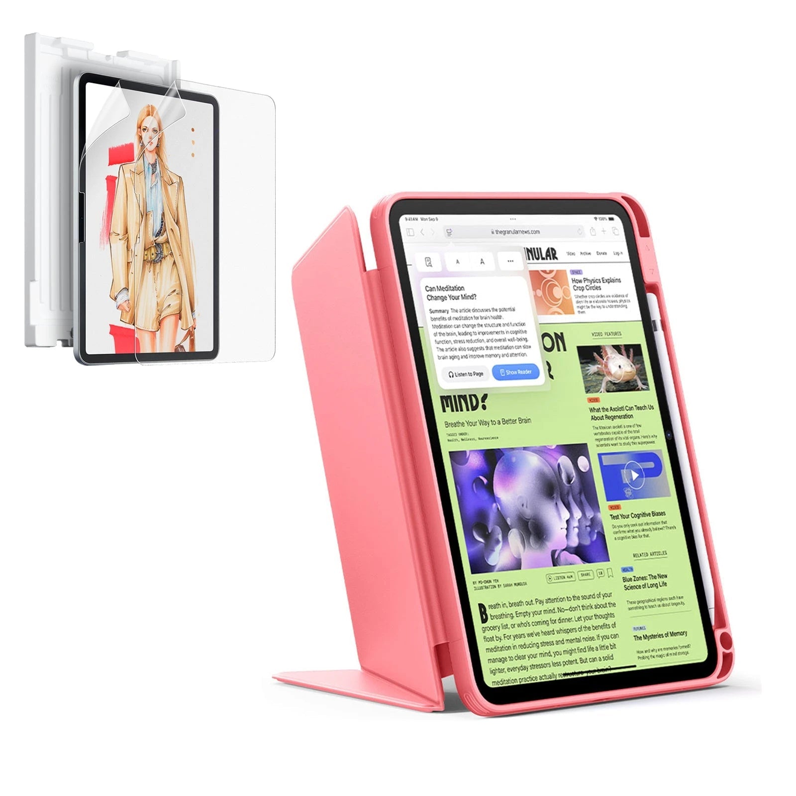 iPad 11" (A16, 2025) Flip Art Bundle - Red ESR ESR