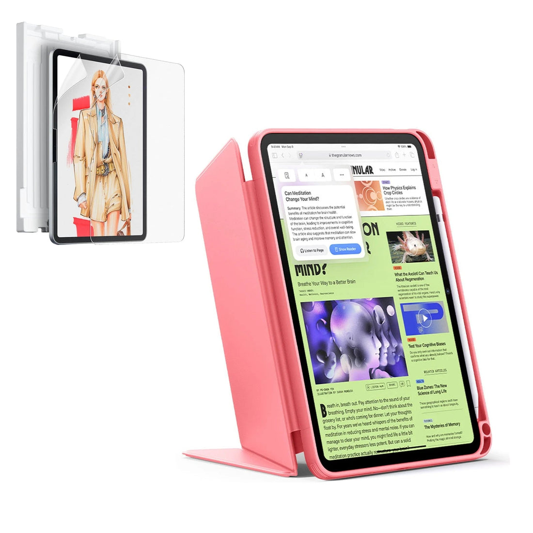 iPad 11" (A16, 2025) Flip Art Bundle - Red ESR ESR