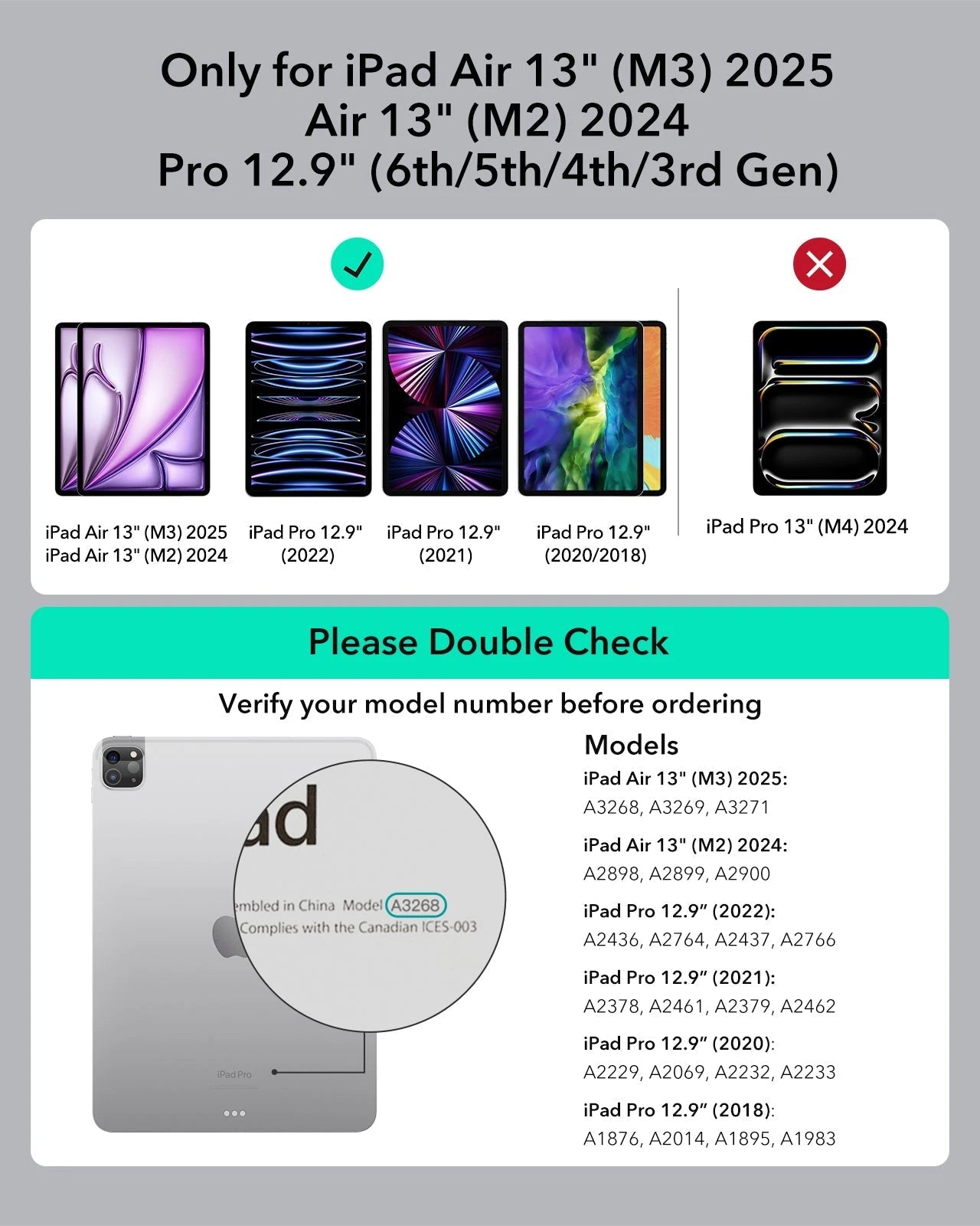 iPad Air 13 Zoll (2025) Rebound Magnetische Tastatur - DE Layout ESR ESR