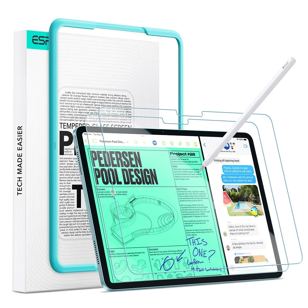 iPad Air 13" (2025) Paper-Feel Tempered Glass Screen Protector - 2 Pack ESR ESR