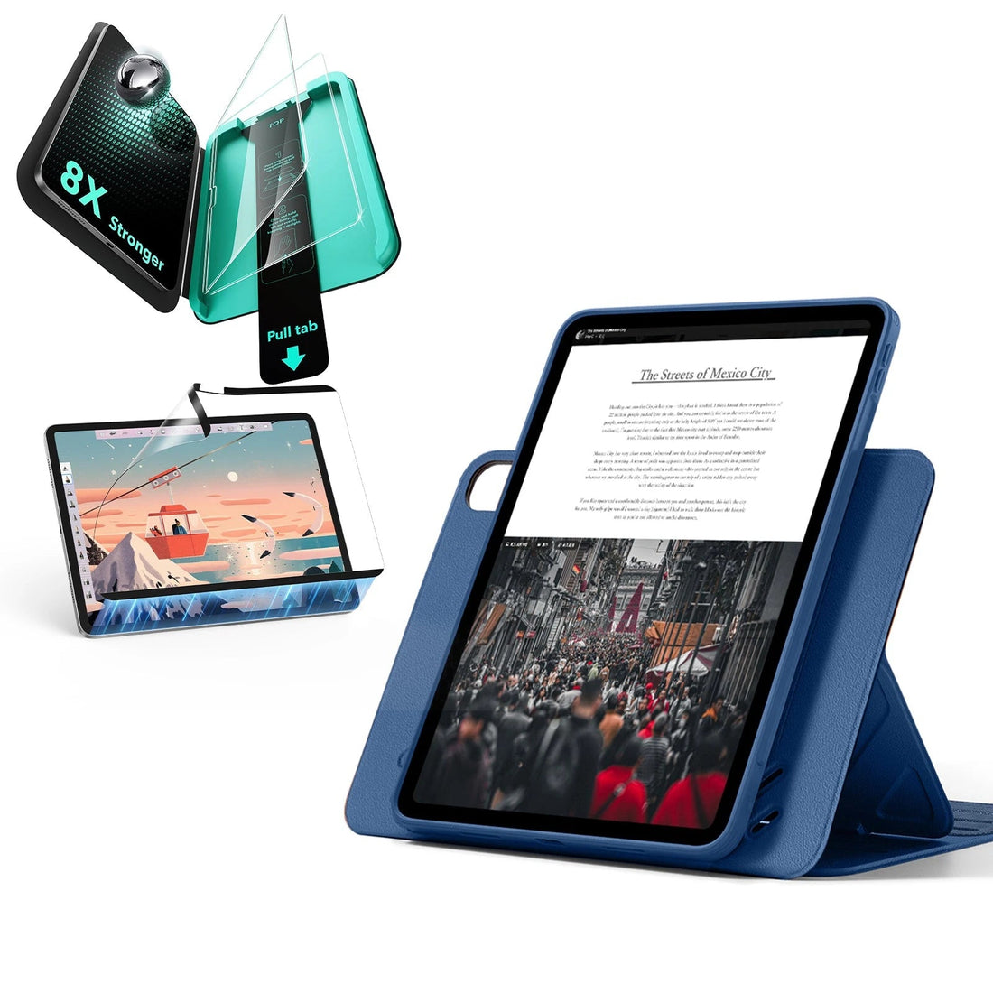 iPad Air 13″ (2025) Shift Transformation Bundle - Navy Blue ESR ESR