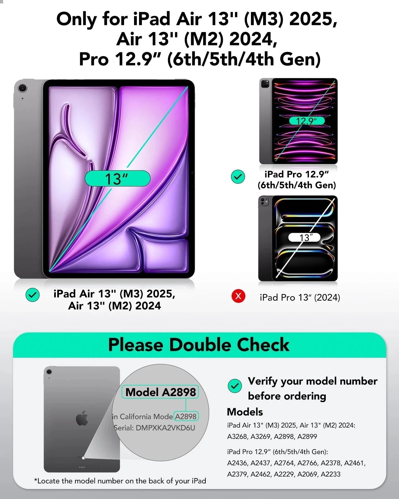 iPad Air 13" (2025) Rebound Magnetic Case - Black ESR ESR
